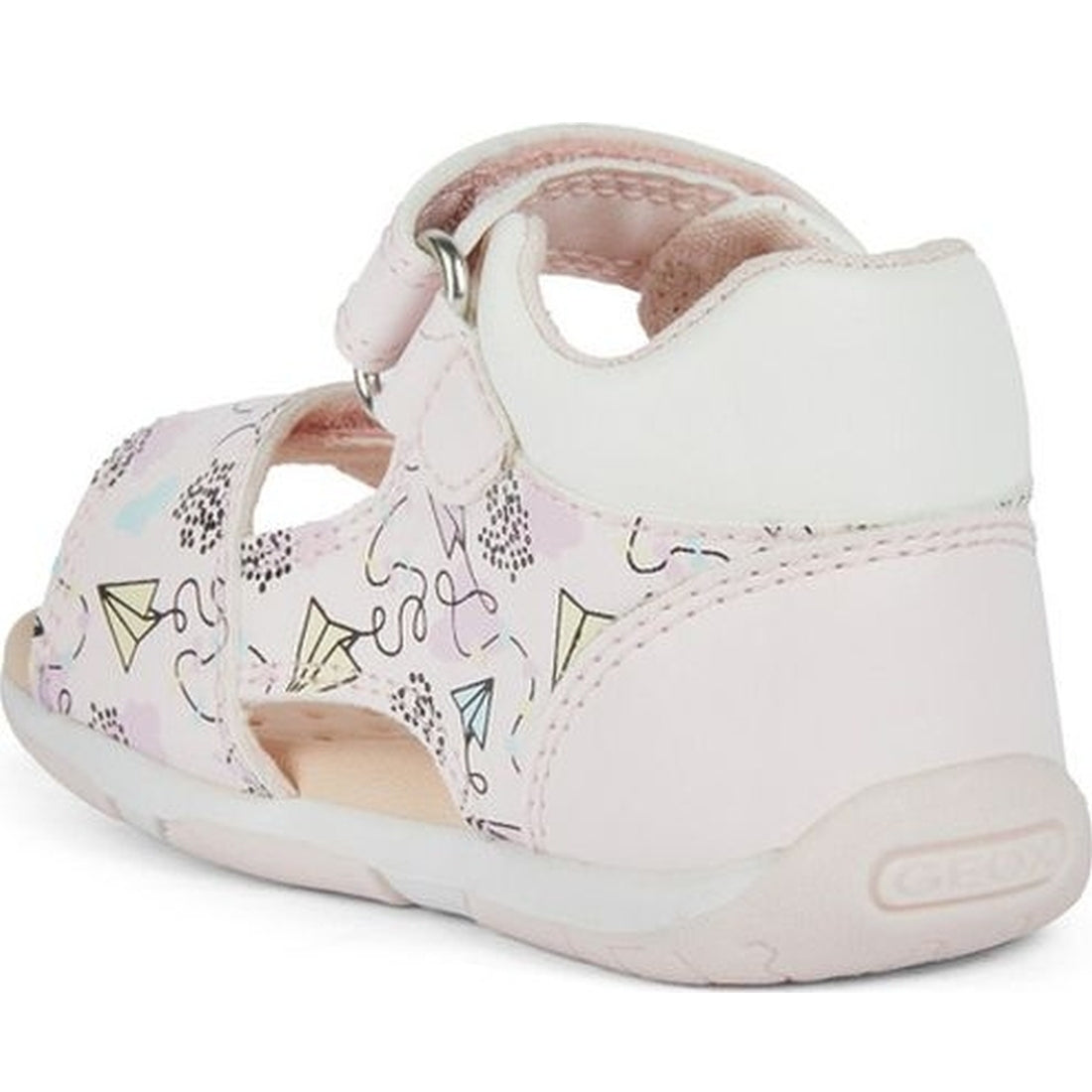 Geox girls pink, multicolour sandal tapuz | Vilbury London