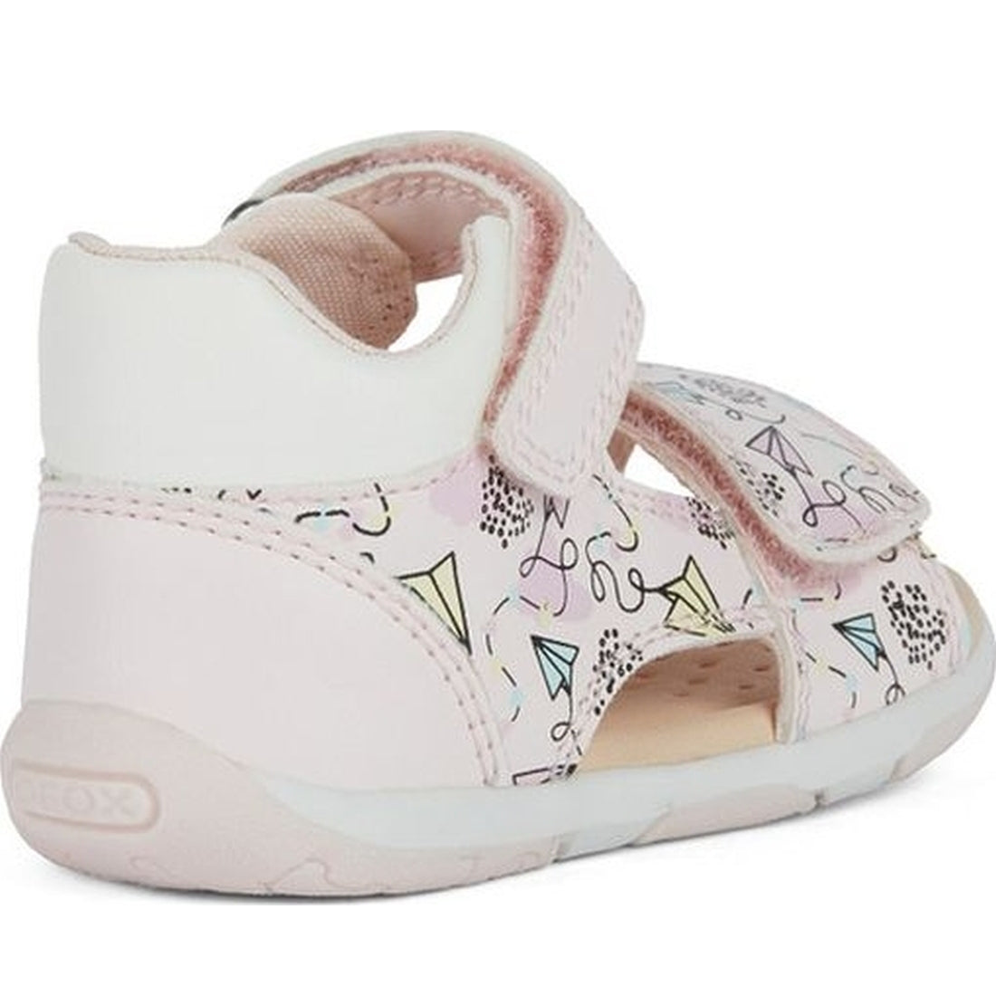 Geox girls pink, multicolour sandal tapuz | Vilbury London