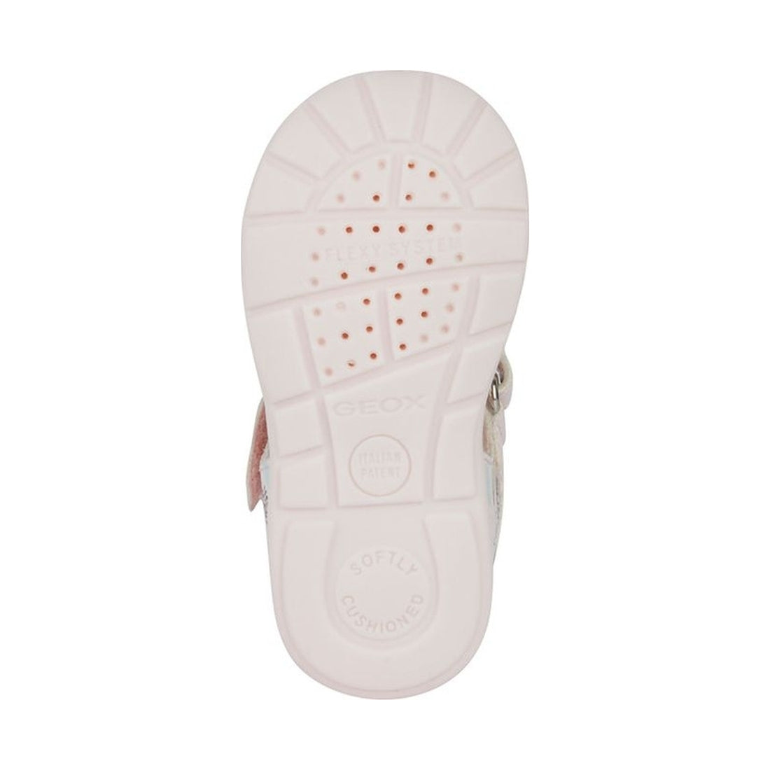 Geox girls pink, multicolour elthan first steps sandals | Vilbury London