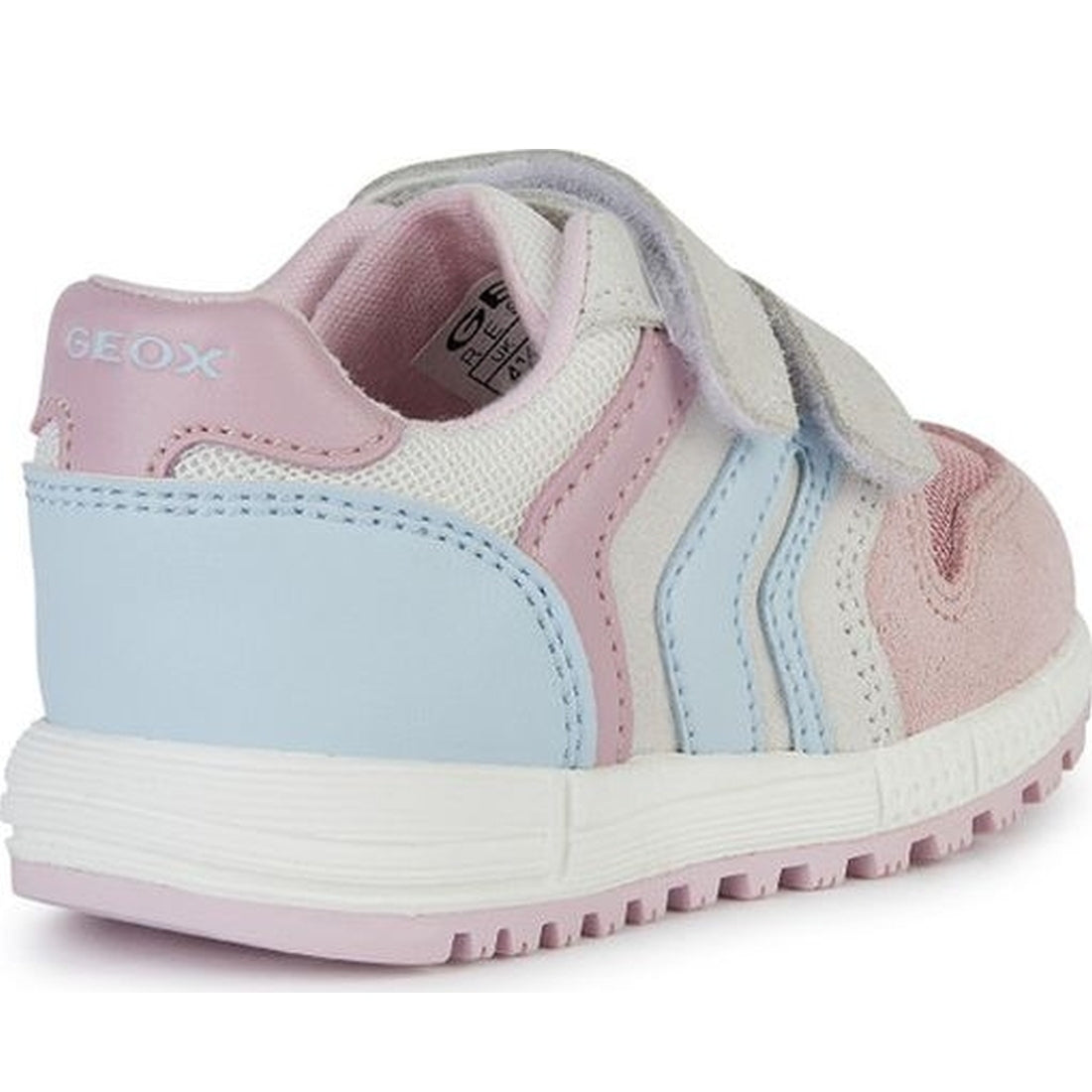 Geox girls white, rose alben sneakers | Vilbury London