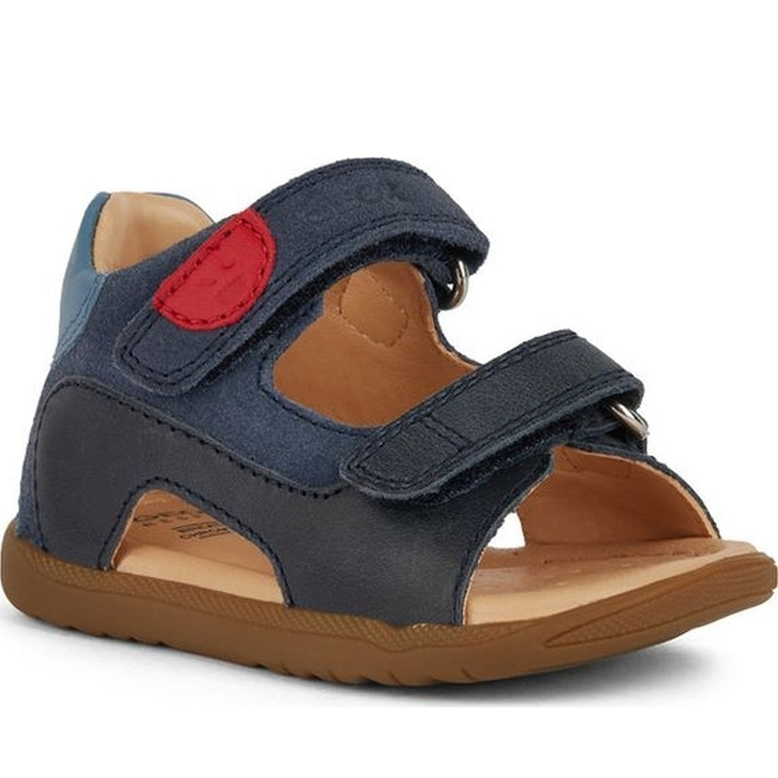 Geox boys navy, lt blue sandal macchia | Vilbury London