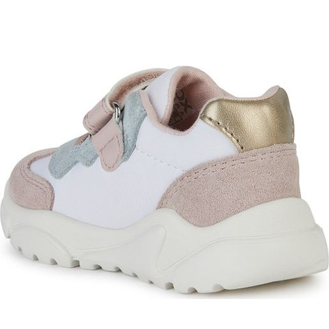 Geox girls white, lt rose ciufciuf sneakers | Vilbury London