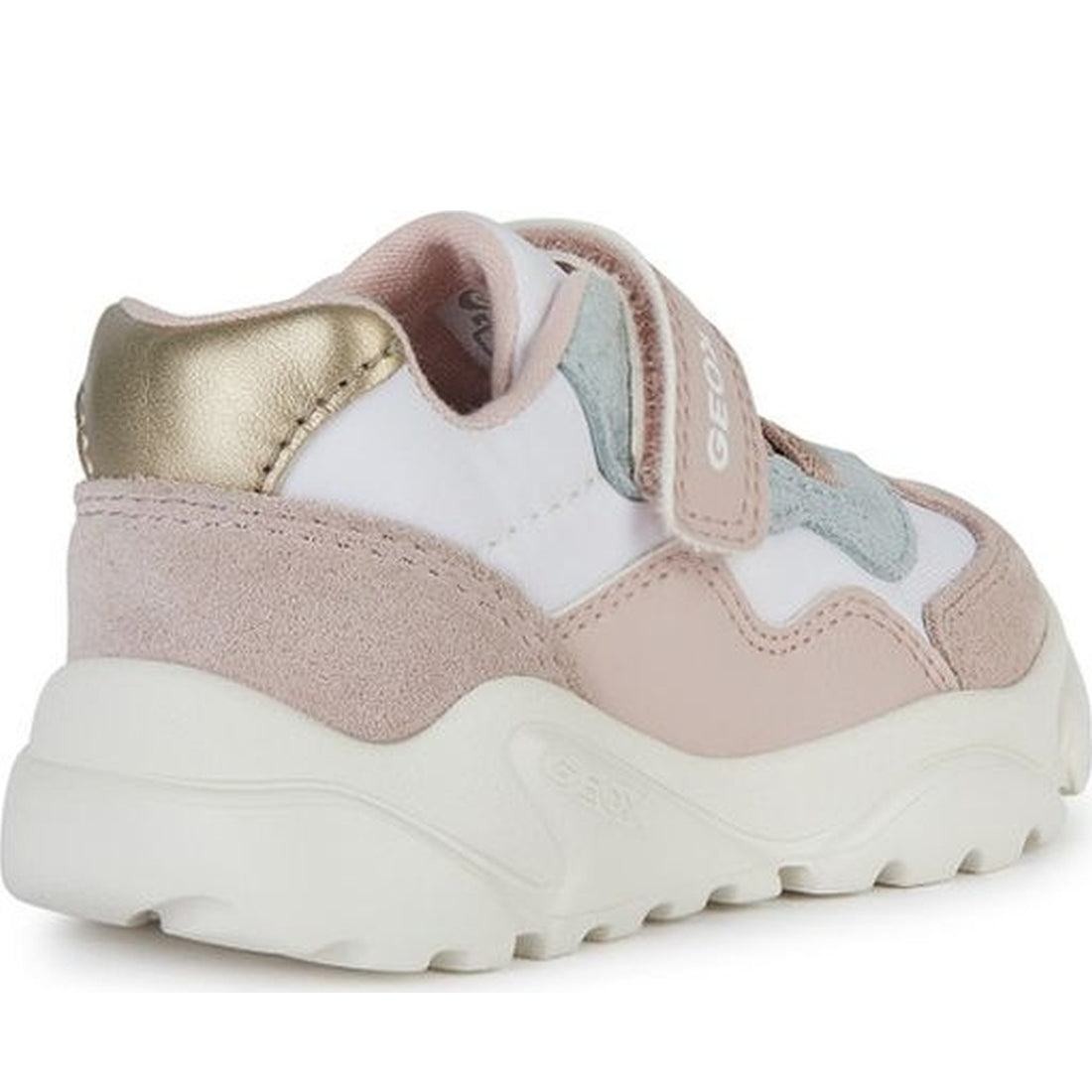 Geox girls white, lt rose ciufciuf sneakers | Vilbury London