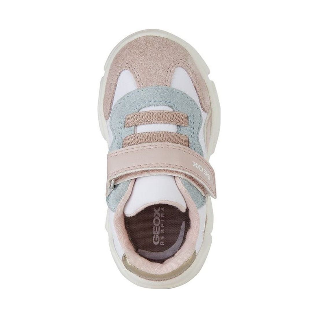 Geox girls white, lt rose ciufciuf sneakers | Vilbury London