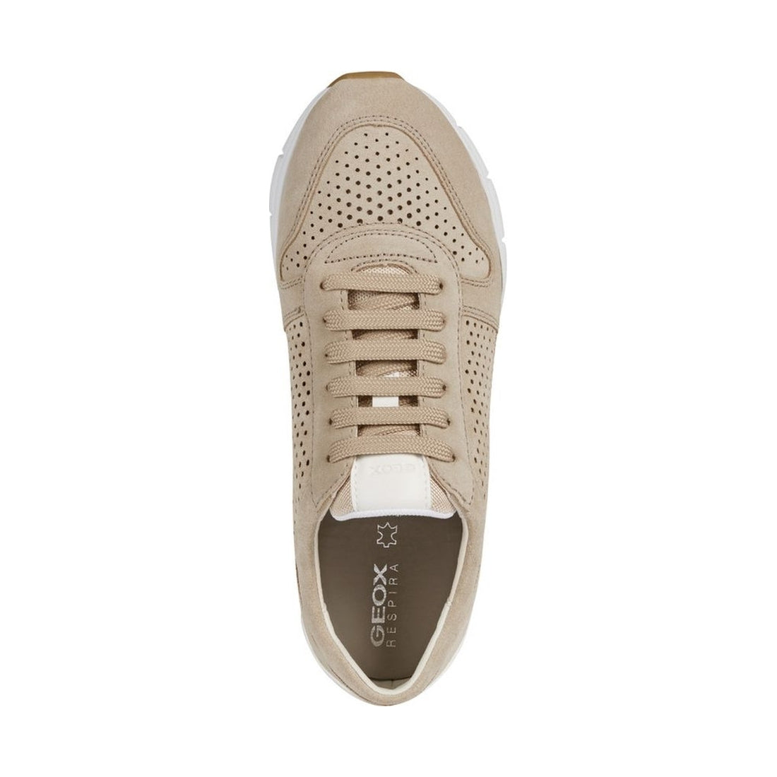 Geox womens lt taupe sukie sneakers | Vilbury London