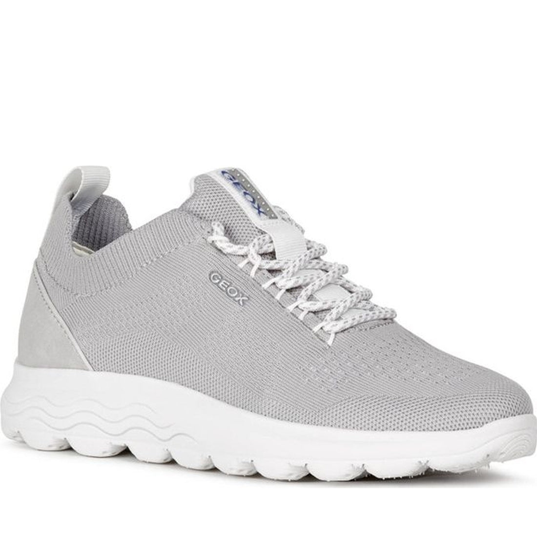 Geox womens light grey spherica sneakers | Vilbury London