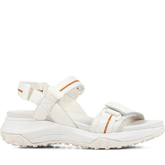 Geox womens white sorapis grip sandals | Vilbury London