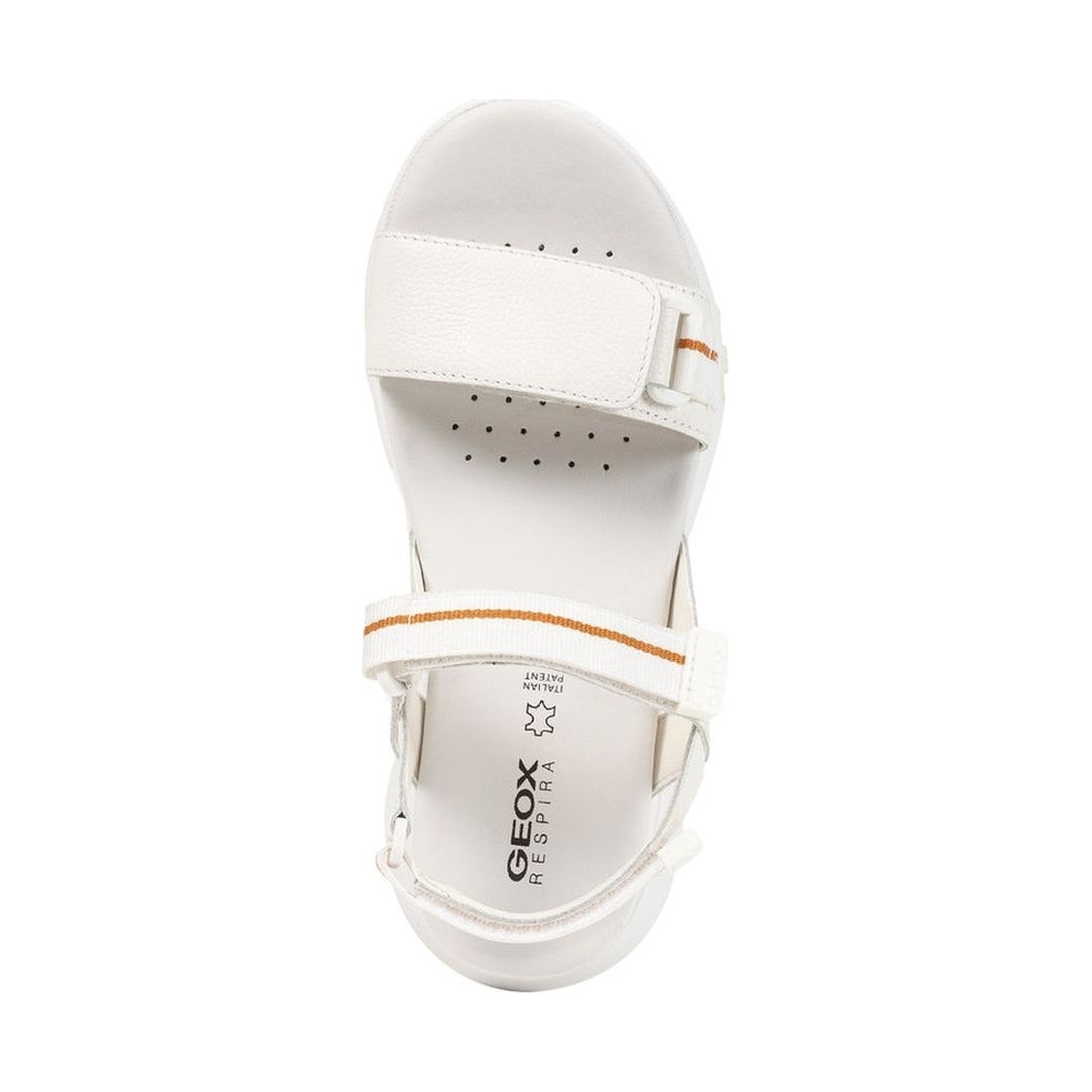 Geox womens white sorapis grip sandals | Vilbury London