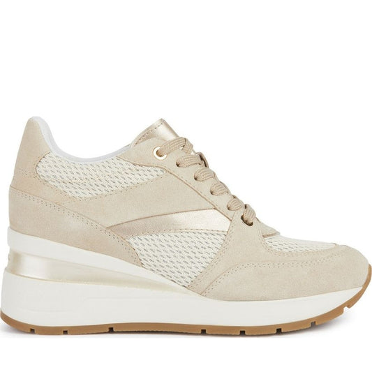 Geox womens beige, lt taupe zosma sneakers | Vilbury London