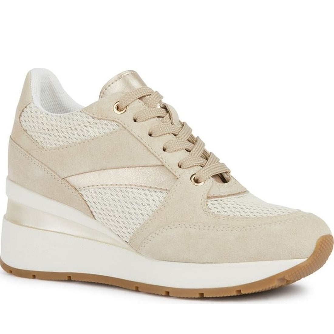 Geox womens beige, lt taupe zosma sneakers | Vilbury London