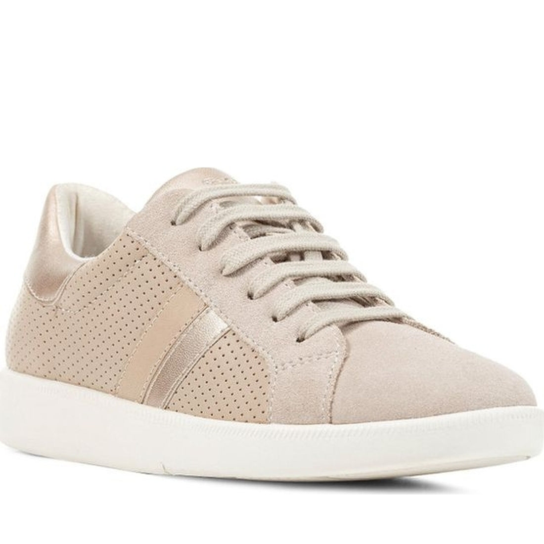 Geox womens lt taupe meleda sneakers | Vilbury London