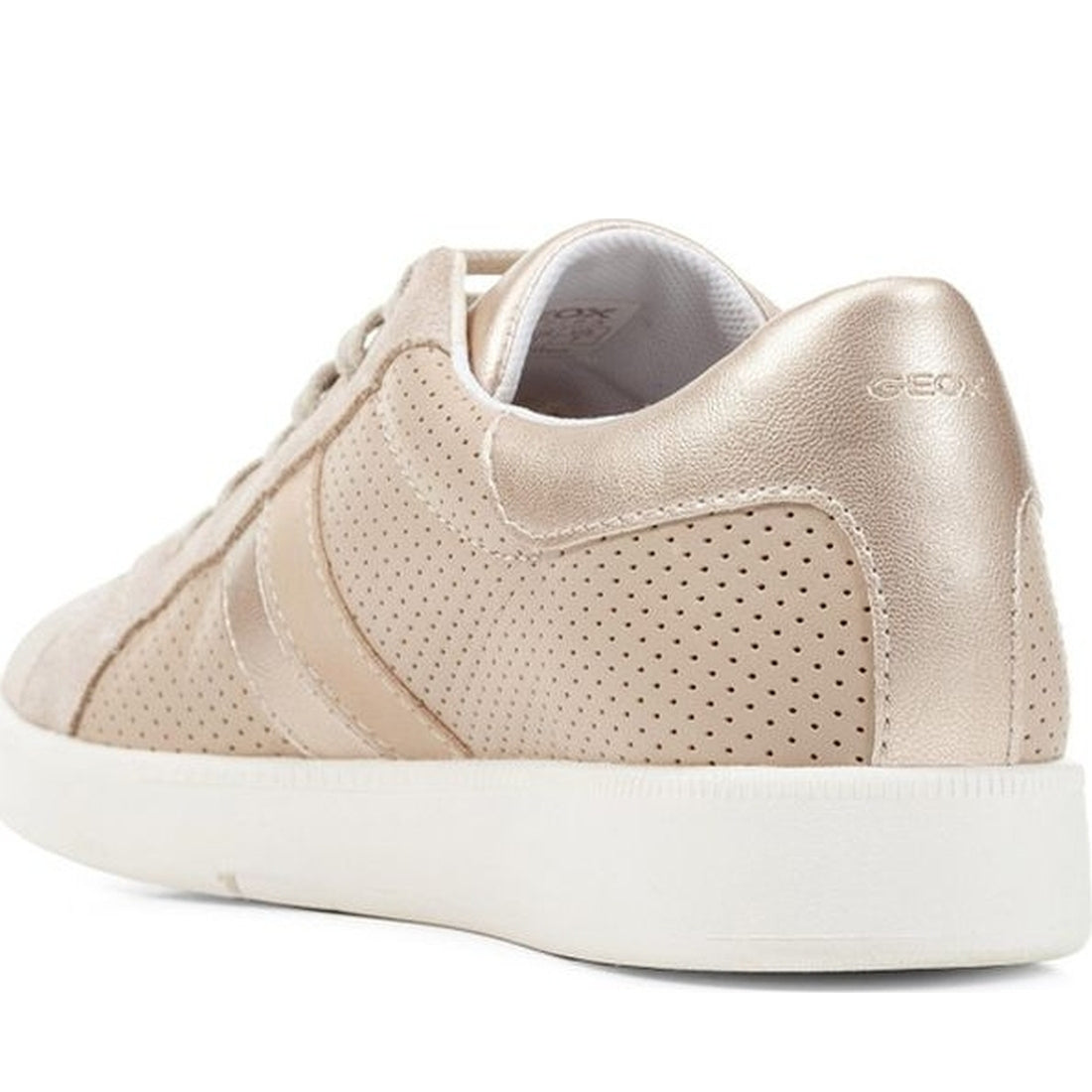 Geox womens lt taupe meleda sneakers | Vilbury London