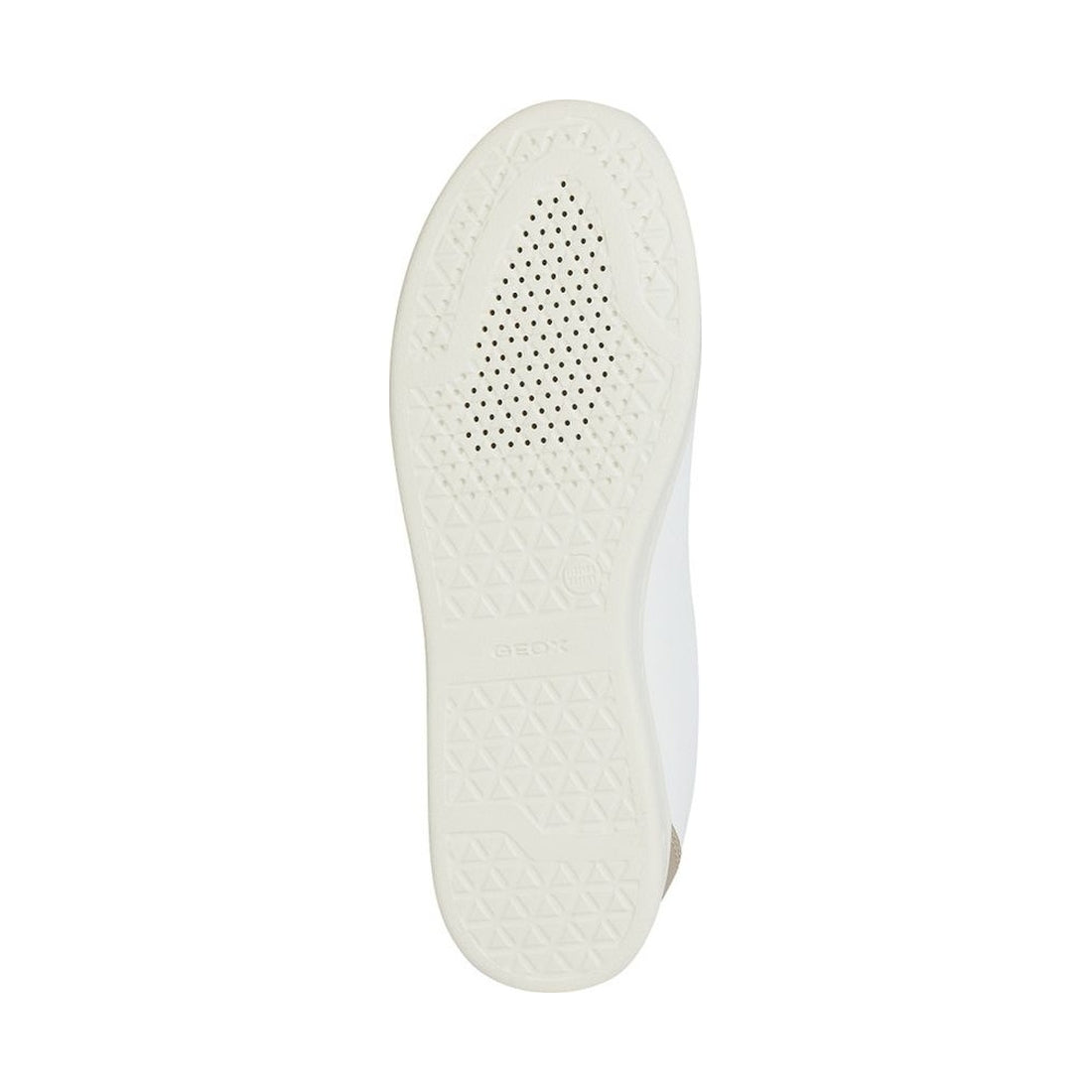 Geox womens white, lt gold jaysen sneakers | Vilbury London