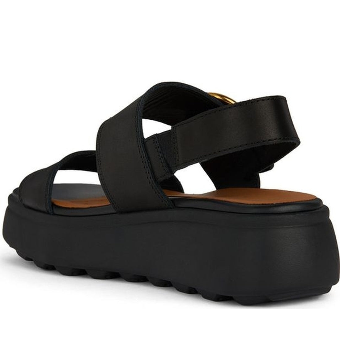 Geox womens black spherica ec4.1 sandals | Vilbury London