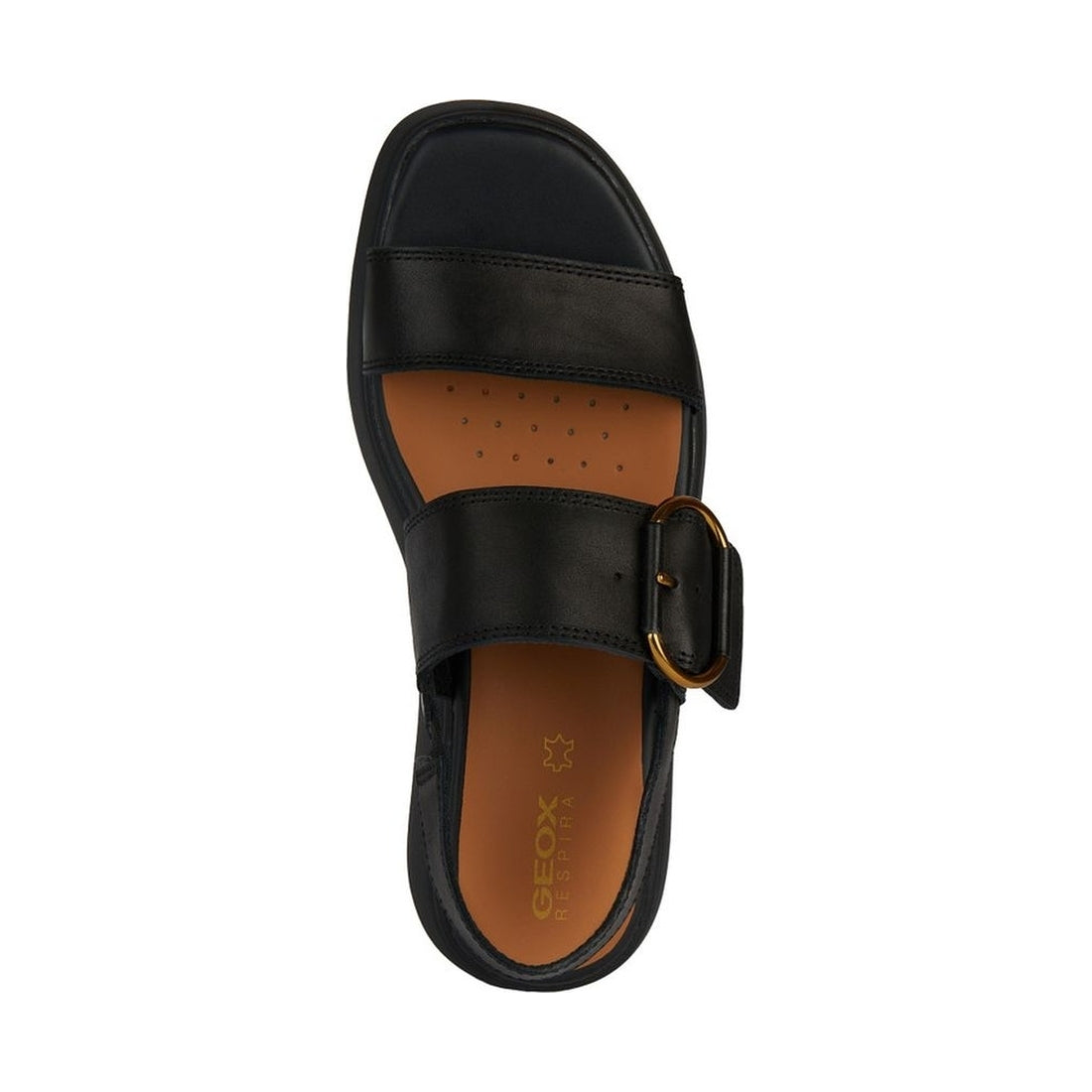 Geox womens black spherica ec4.1 sandals | Vilbury London