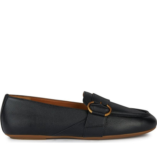 Geox womens black palmaria moccasins | Vilbury London