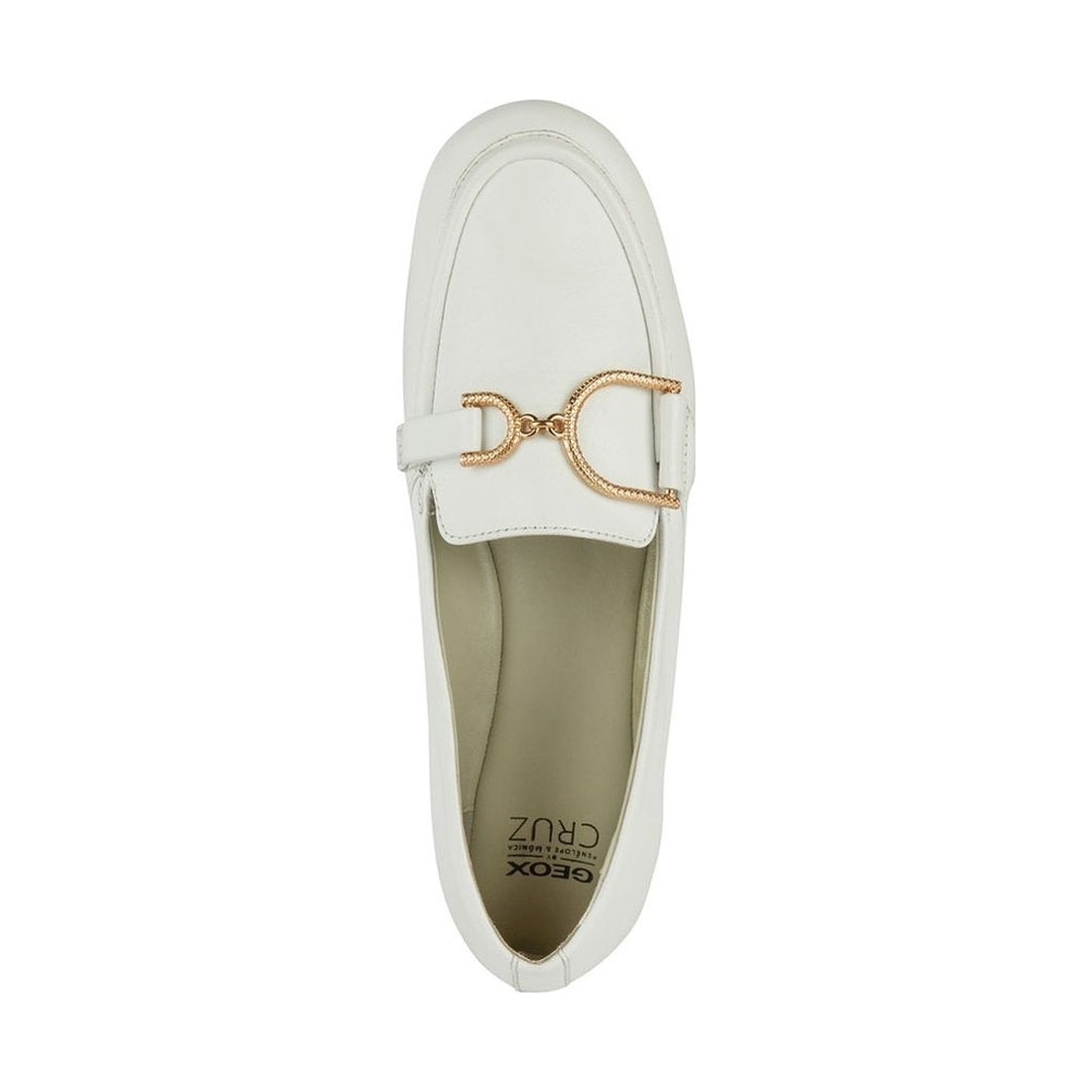 Geox womens white palmaria moccasins | Vilbury London