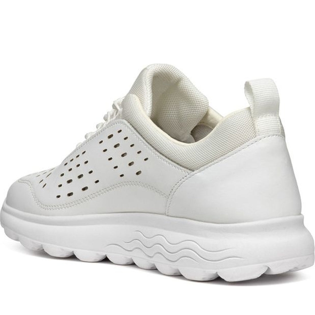 Geox womens white spherica sneakers | Vilbury London