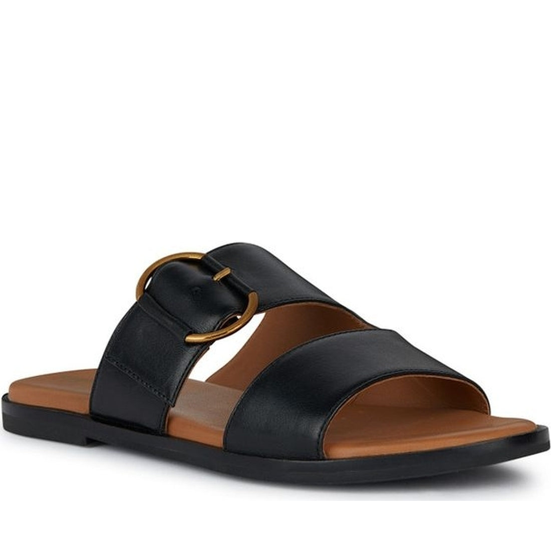 Geox womens black naileen sandals | Vilbury London