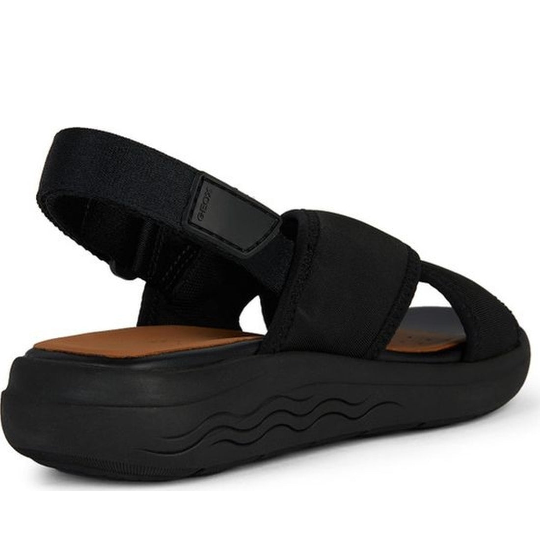 Geox womens black spherica ec5 sandals | Vilbury London