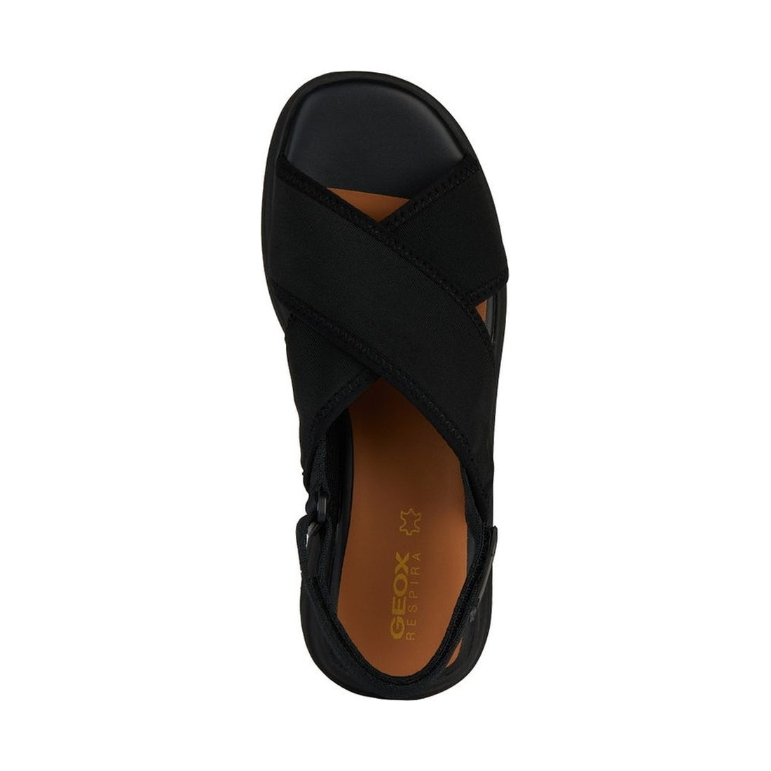 Geox womens black spherica ec5 sandals | Vilbury London