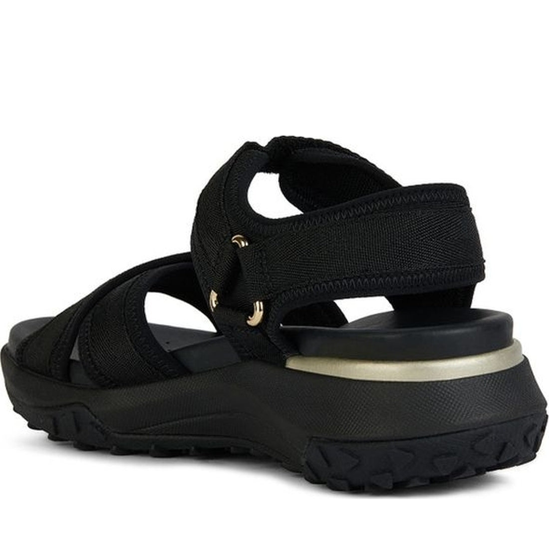 Geox womens black sorapis grip sandals | Vilbury London