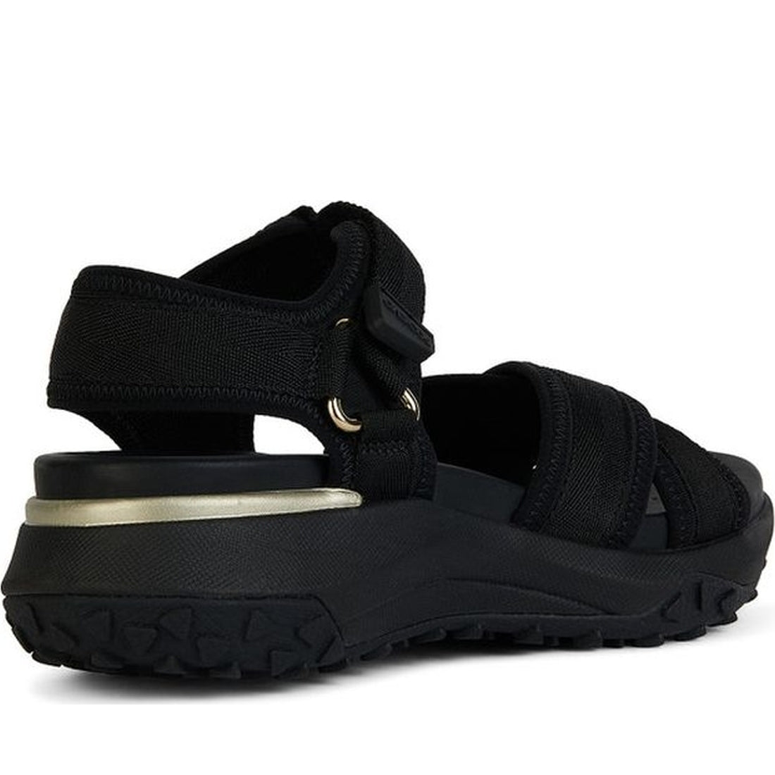 Geox womens black sorapis grip sandals | Vilbury London