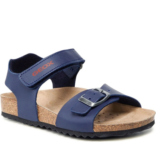 Geox boys navy, red ghita sandals | Vilbury London