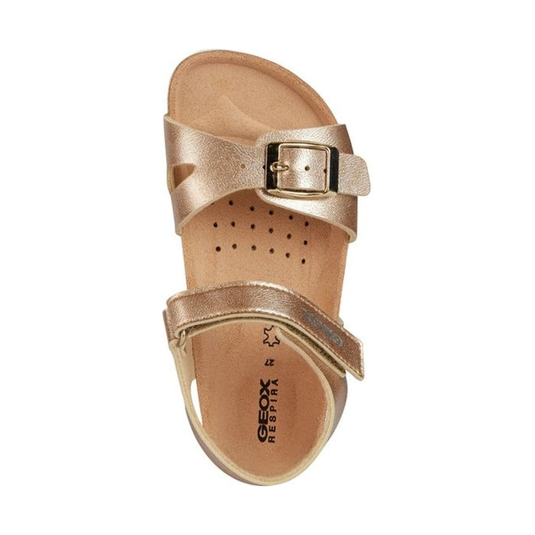 Geox girls rose gold adriel sandals | Vilbury London