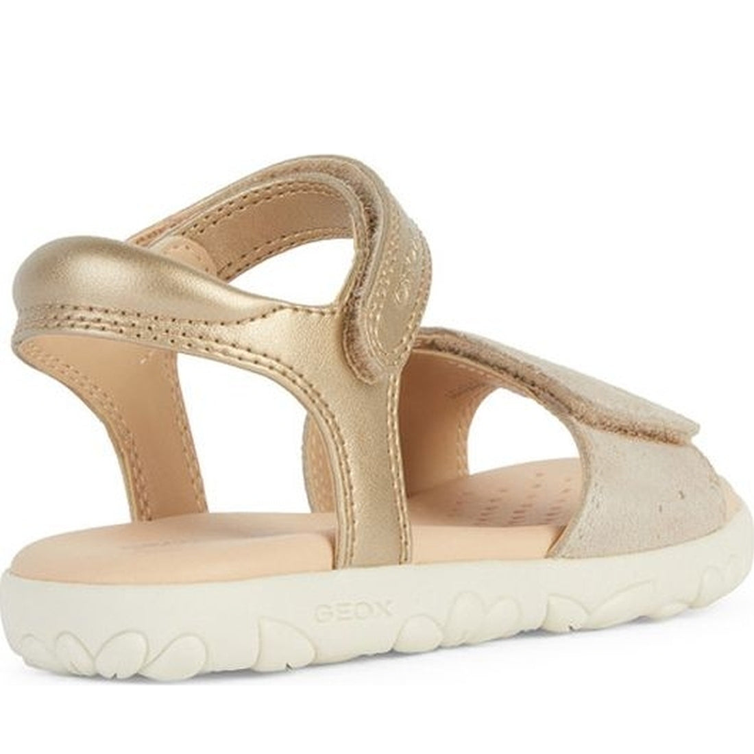 Geox girls platinum, beige sandal haiti | Vilbury London