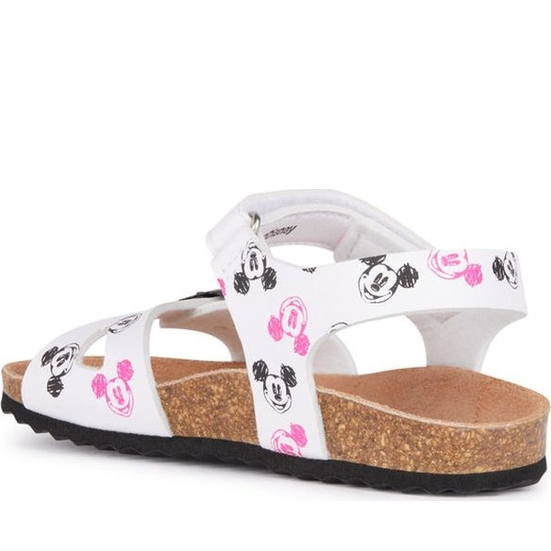 Geox girls white, black adriel sandals | Vilbury London