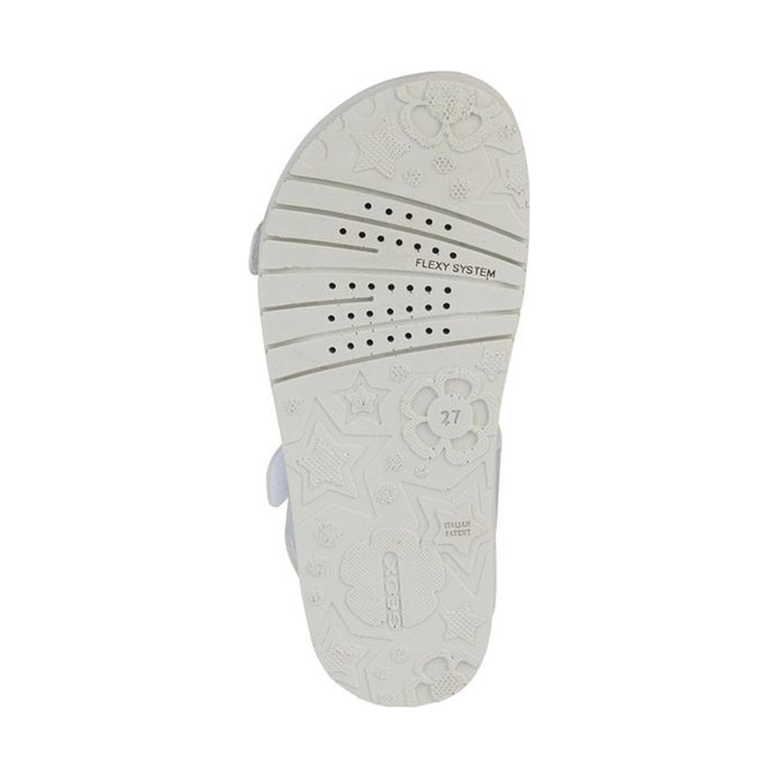 Geox girls silver, white sandal costarei | Vilbury London