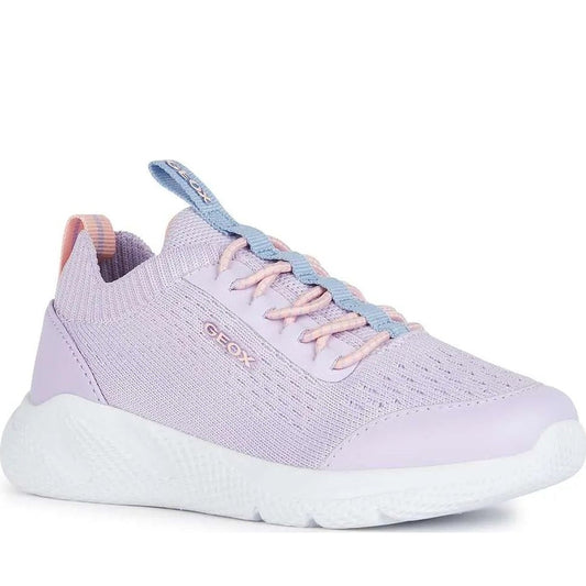 Geox girls lilac, lt coral sprintye sneakers | Vilbury London