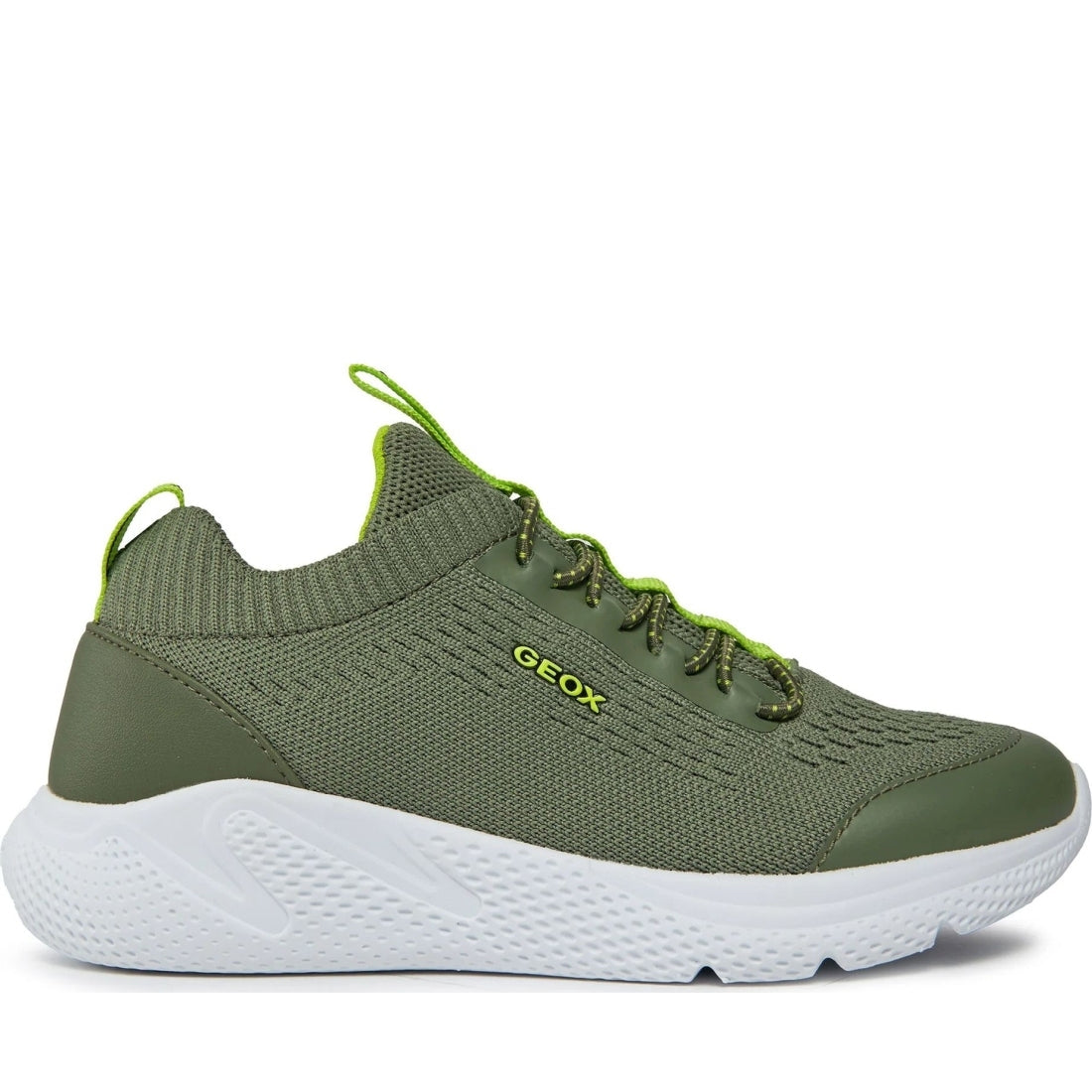 Geox boys military, lime sprintye sneakers | Vilbury London