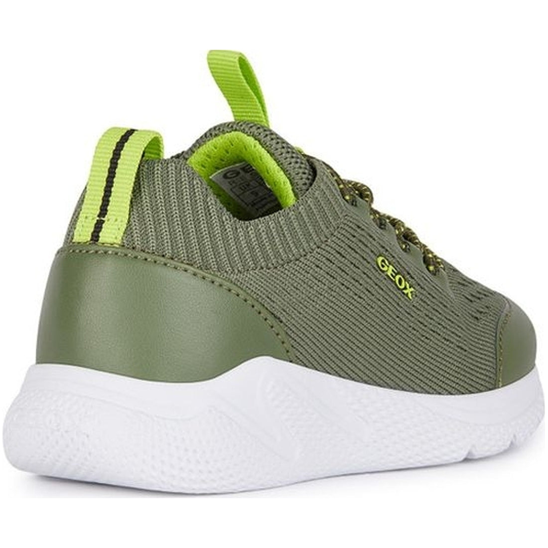 Geox boys military, lime sprintye sneakers | Vilbury London