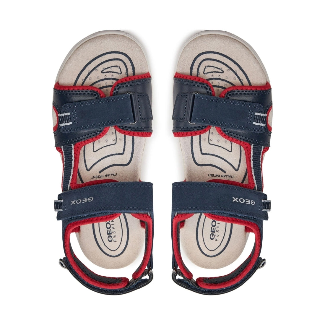 Geox boys navy, red sandal alben | Vilbury London