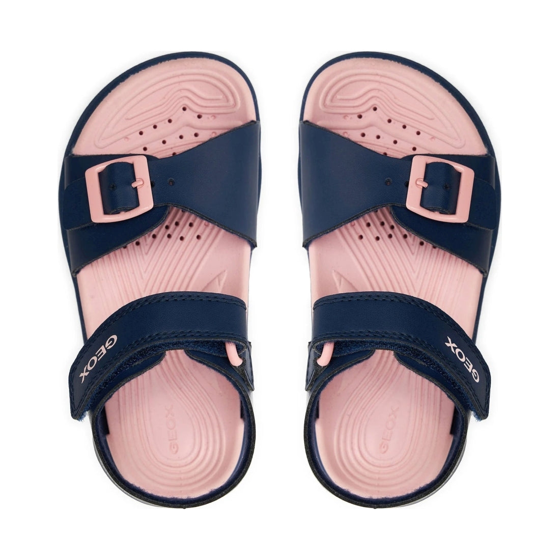 Geox girls navy, pink sandal fusbetto | Vilbury London