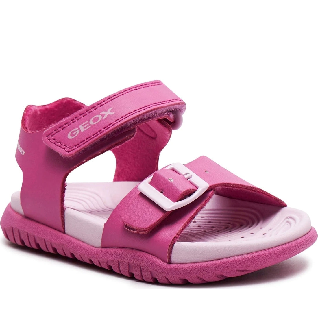 Geox girls fuchsia, pink sandal fusbetto | Vilbury London