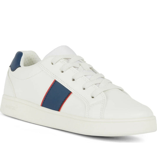 Geox boys white, navy eclyper sneakers | Vilbury London