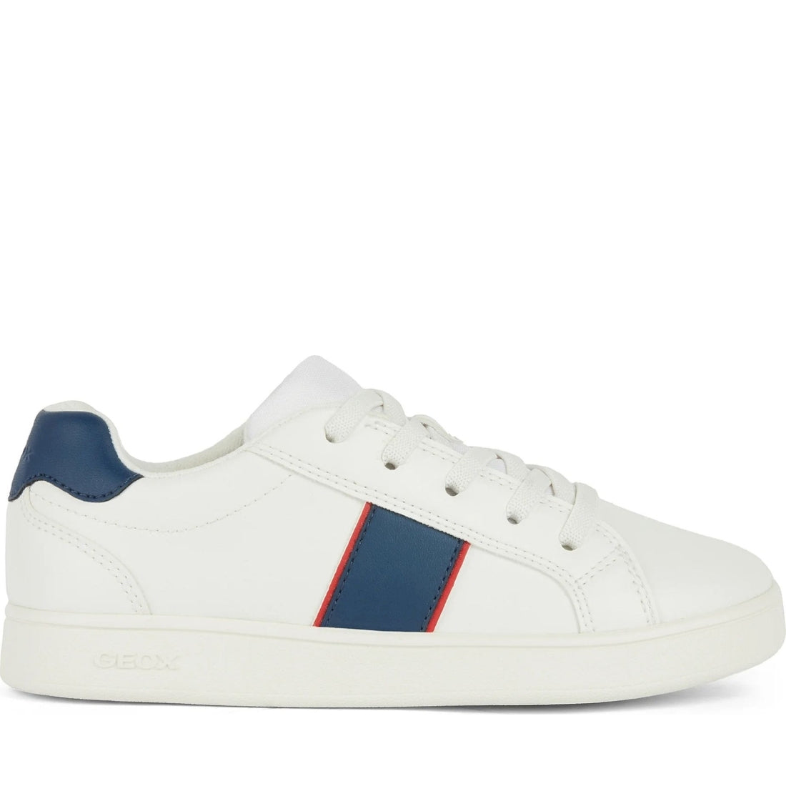 Geox boys white, navy eclyper sneakers | Vilbury London