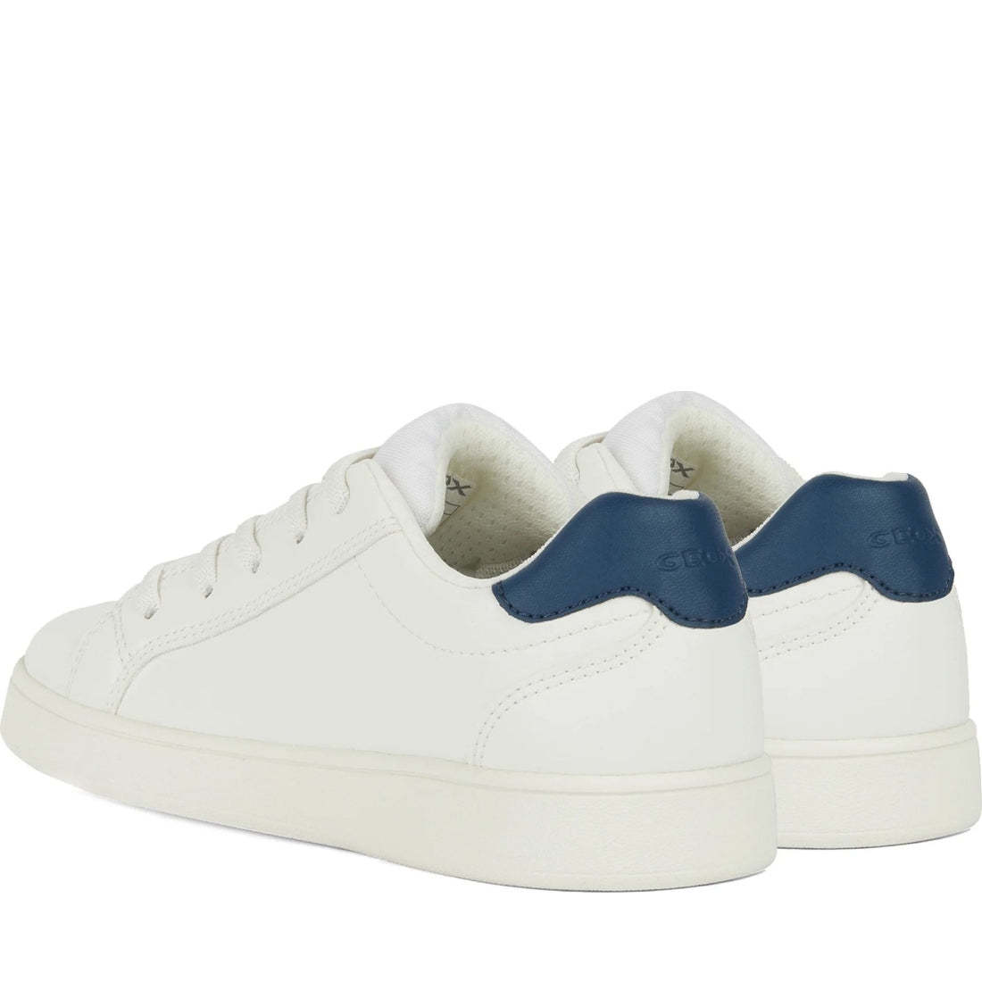 Geox boys white, navy eclyper sneakers | Vilbury London