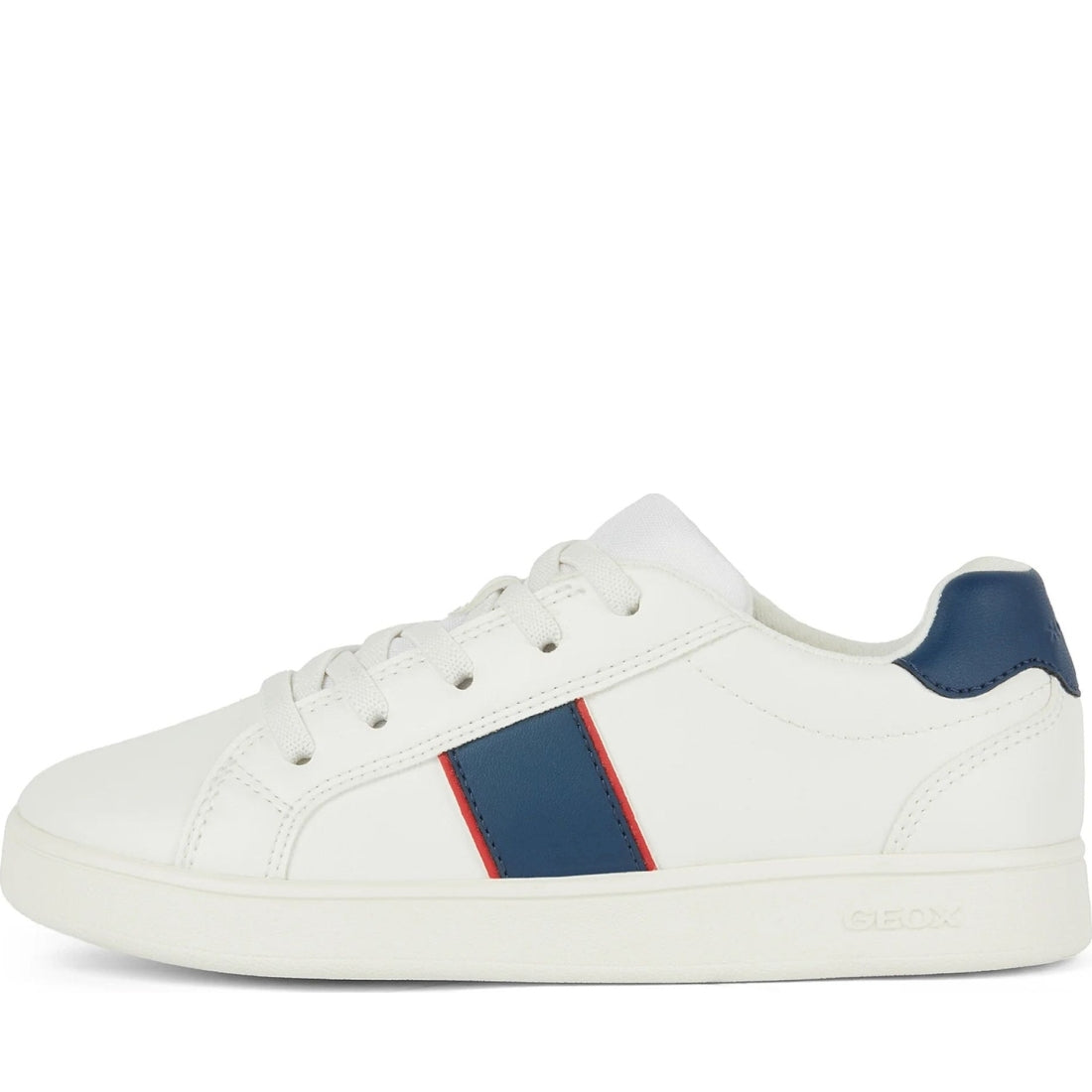 Geox boys white, navy eclyper sneakers | Vilbury London