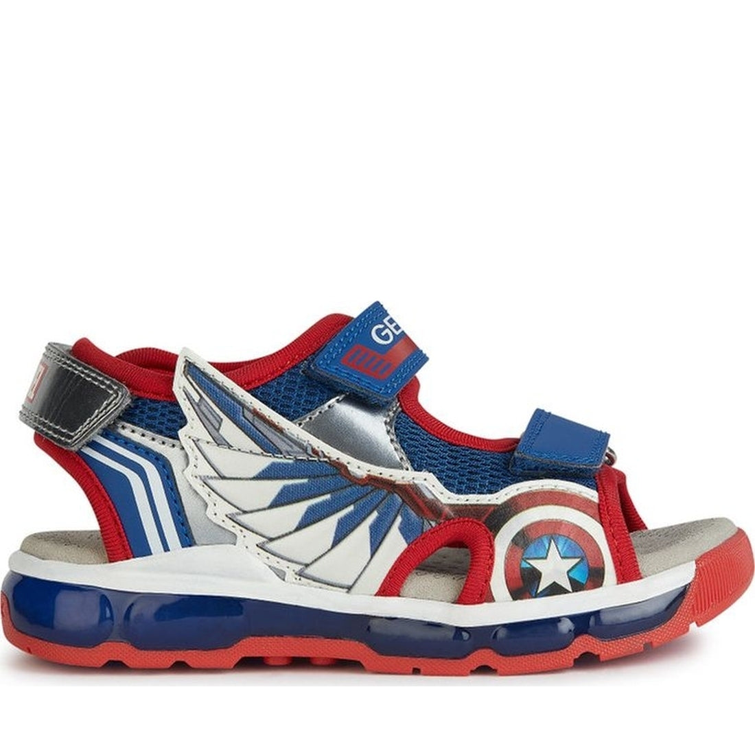 Geox boys blue, red sandal android | Vilbury London