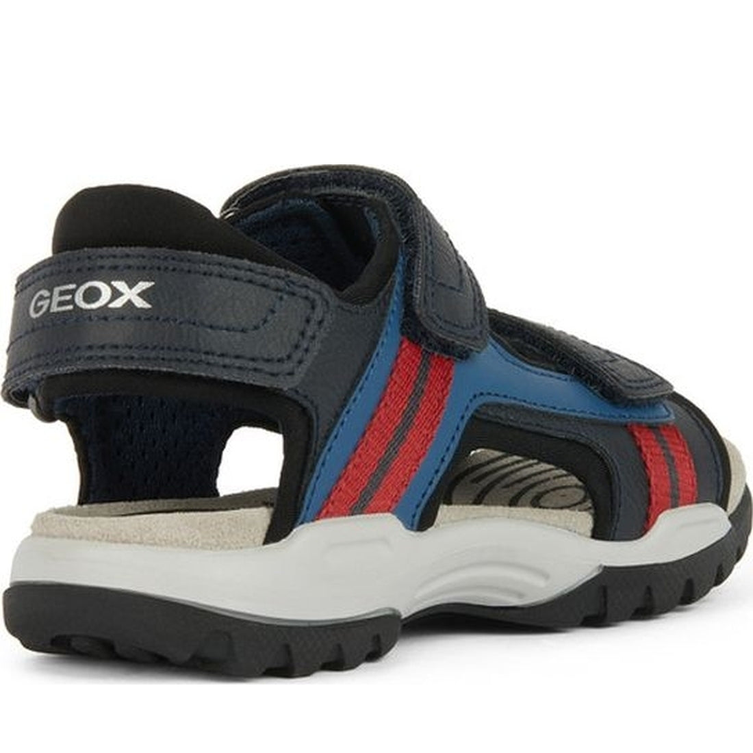 Geox boys navy, red borealis sandals | Vilbury London