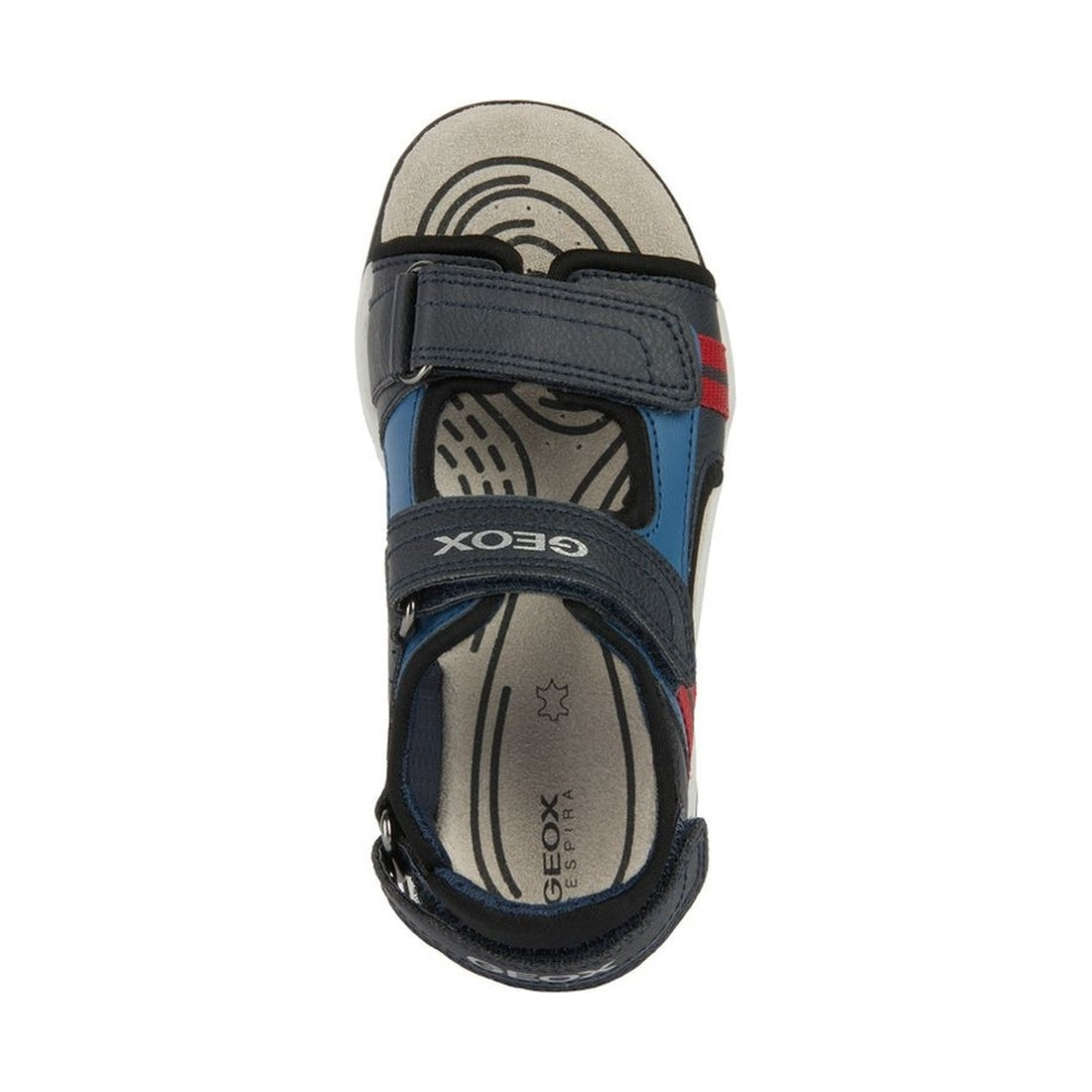 Geox boys navy, red borealis sandals | Vilbury London