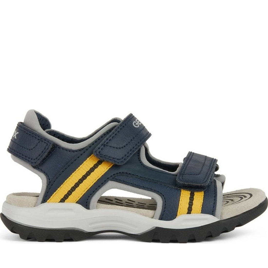 Geox boys navy, ochreyellow borealis sandals | Vilbury London