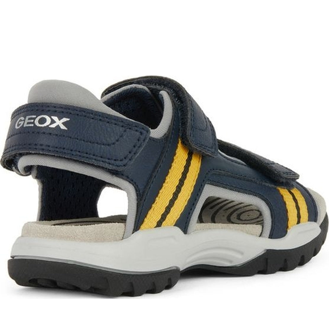 Geox boys navy, ochreyellow borealis sandals | Vilbury London