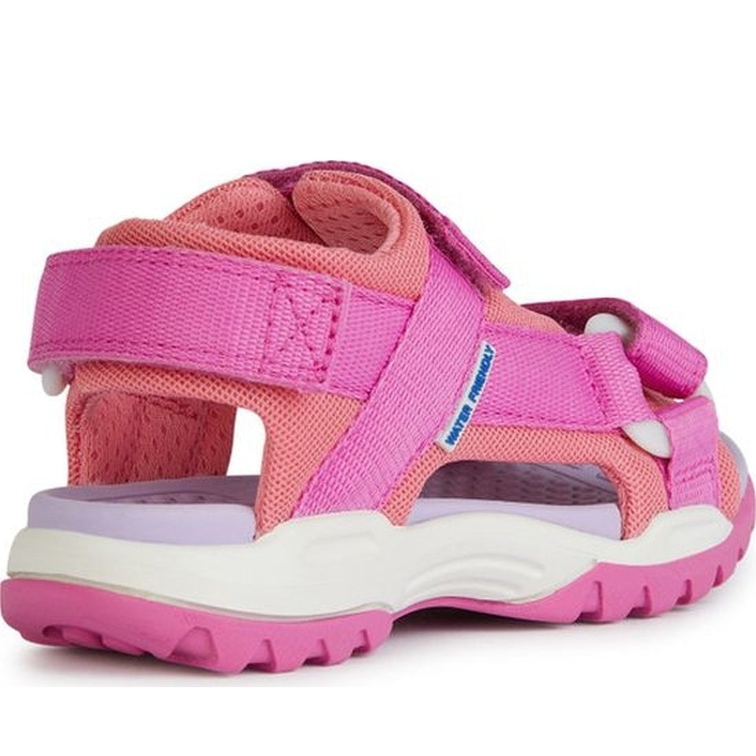 Geox girls fuchsia, lt coral borealis sandals | Vilbury London