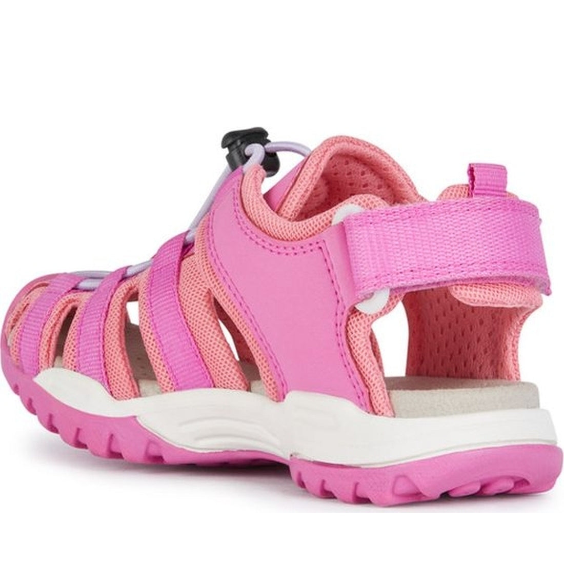 Geox girls fuchsia, lt coral borealis sandals | Vilbury London
