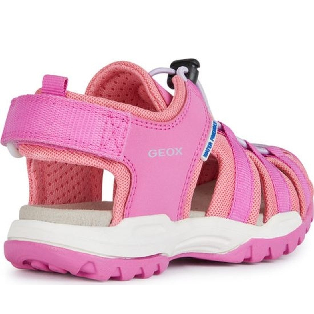 Geox girls fuchsia, lt coral borealis sandals | Vilbury London